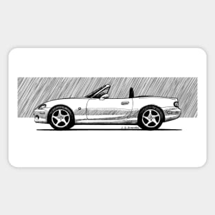 The Japanese roadster car NB Sticker